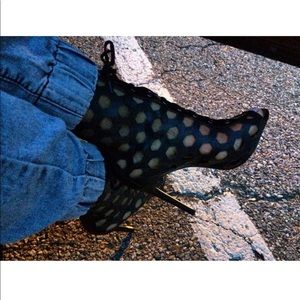 Sexy caged bebe booties with zipper (SIZE 9)